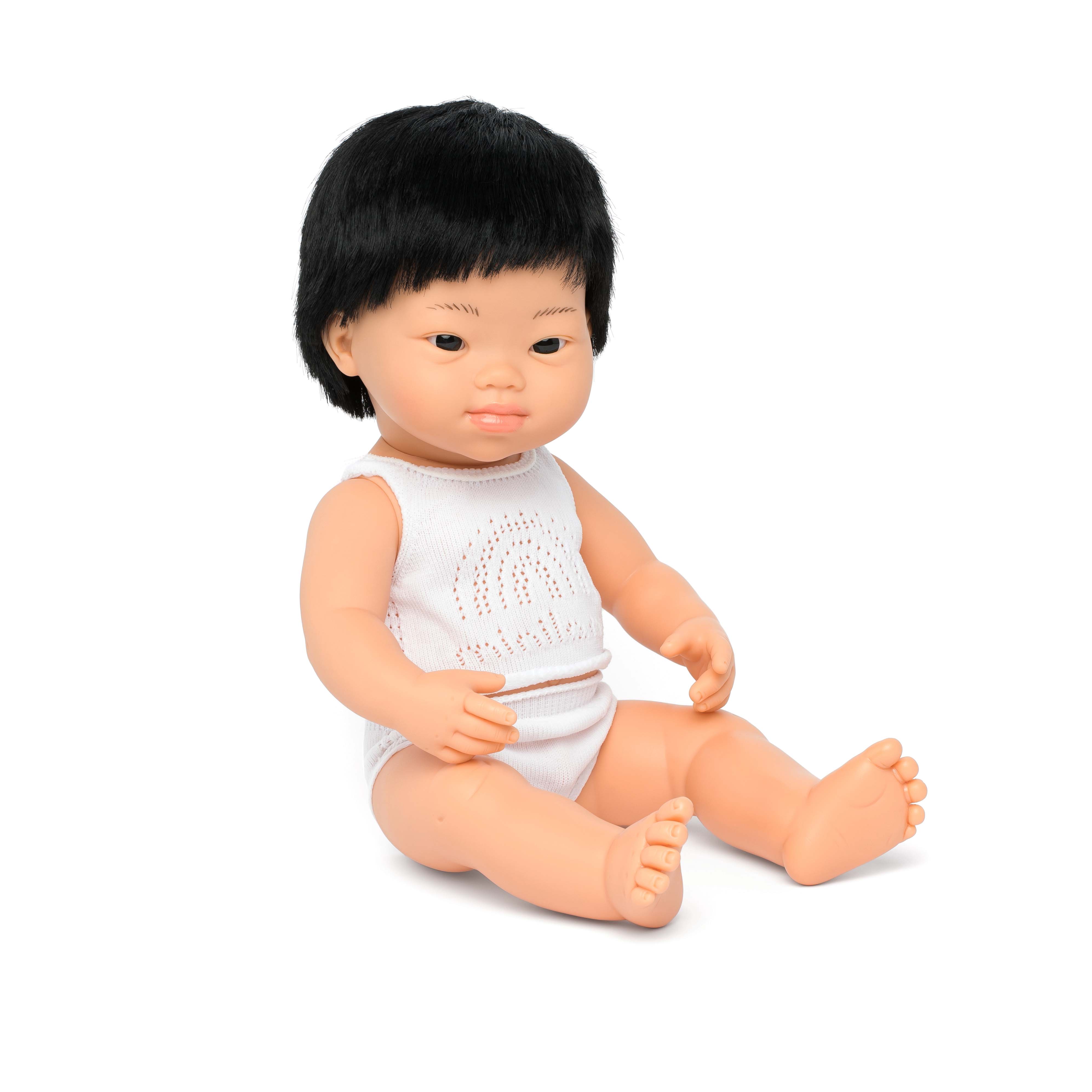 CP00052318 Miniland Baby Doll Asian Girl with Down s Syndrome Findel International